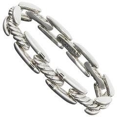 David Yurman Men's Silver Cable Link Bracelet