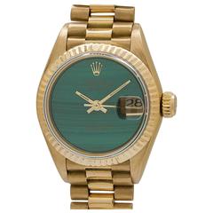 Rolex Ladies yellow gold President Malachite wristwatch Ref 69178 circa 1985