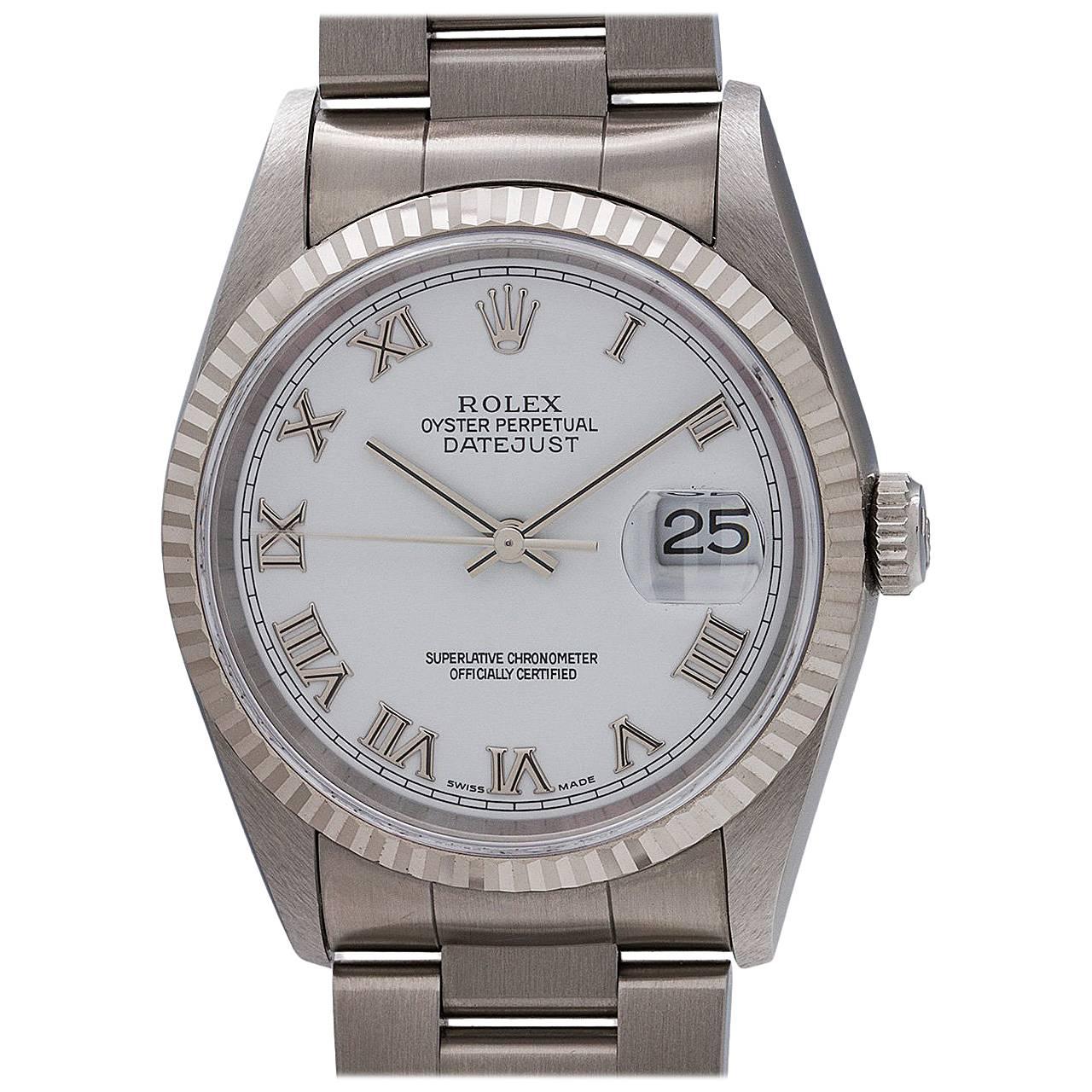 Rolex Stainless Steel Datejust self winding wristwatch Ref 16234, circa 1996