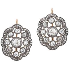 1900s Italian Diamond Earrings 2