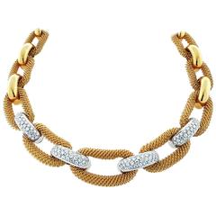 Outstanding Woven Link Diamond Necklace 7