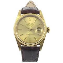 Vintage Rolex  Yellow Gold Oyster Perpetual Datejust Wristwatch, 1980s