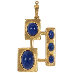 Vintage Burle Marx Lapis Lazuli Pendant