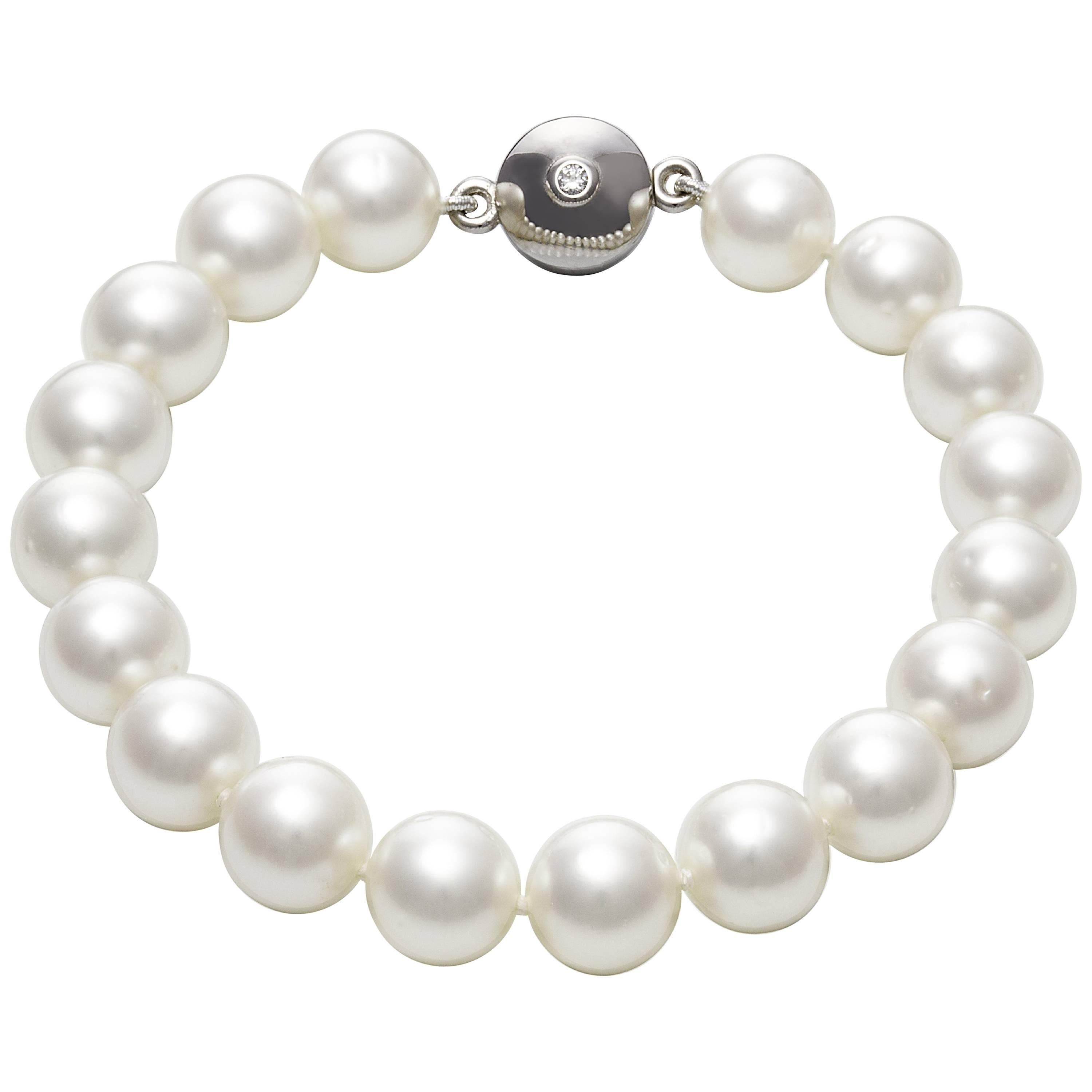 Australian South Sea Round Pearl Bracelet with Magnetic Clasp