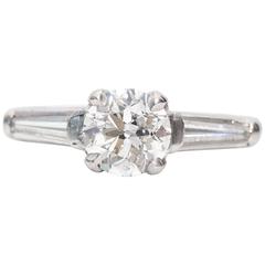 1920s 1.02 Carat GIA Certified Diamond Platinum Engagement Ring