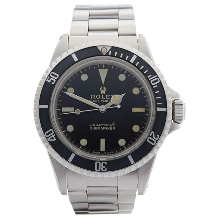 Rolex Submariner Meters First Gilt Gloss Stainless Steel Gents 5513, 1967