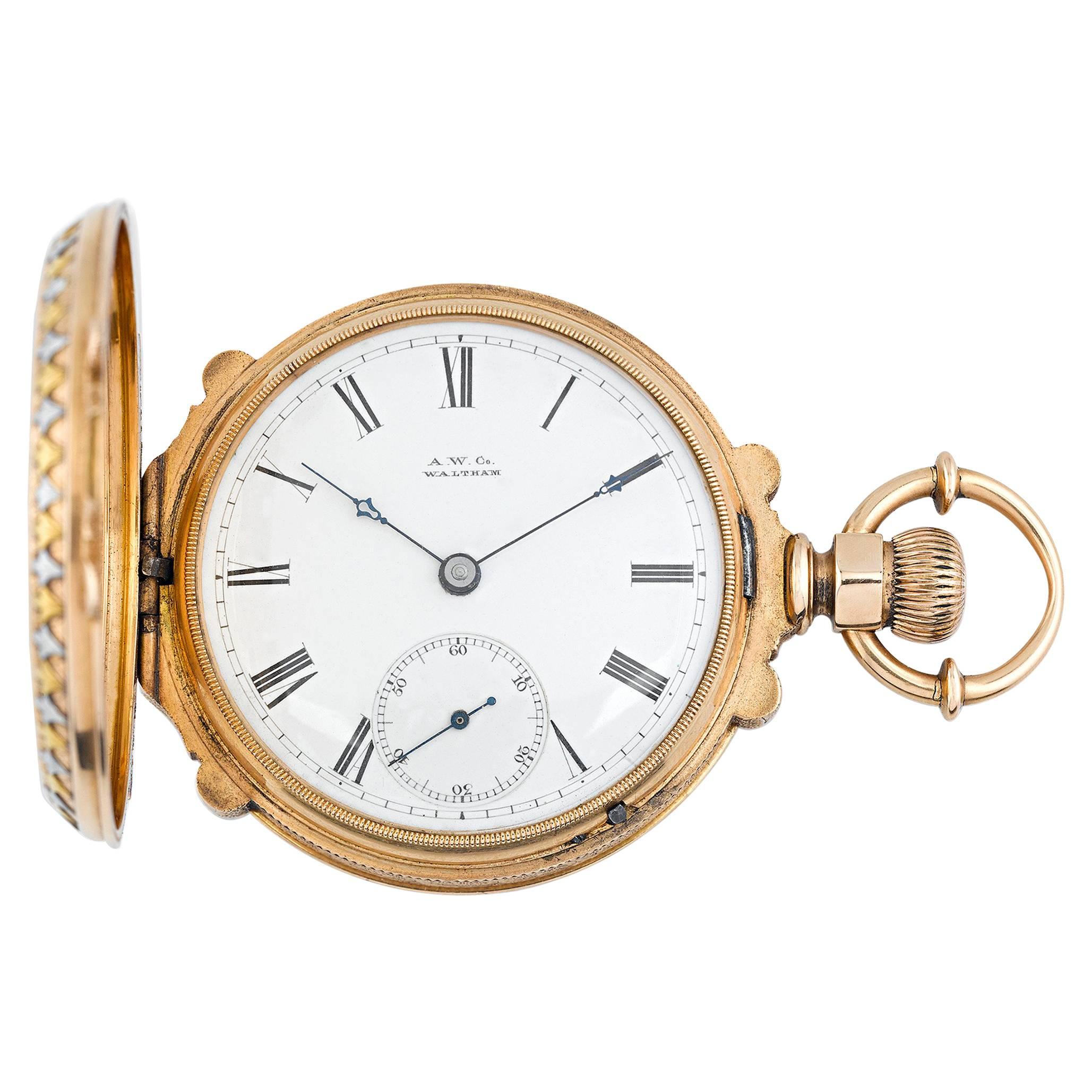 18 Karat Gold Waltham Railroad Watch