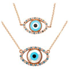 Amedeo Mother-of-Pearl Rhodium-Plated Sterling Silver Evil Eye Necklace