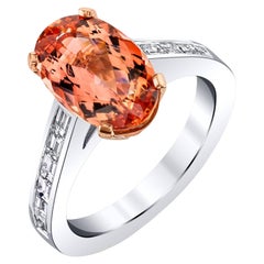 Imperial Topaz Diamond white gold Ring