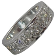 White Gold White Diamond Half Eternity Ring 3