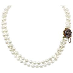 Luise Gold Silver Gemstone Pearl Beaded Necklace 4