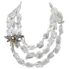 Luise Gold Silver Diamond Sapphire Ruby Pearl Necklace 12