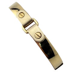 Sturdy 14k Yellow Gold Link Bangle Bracelet