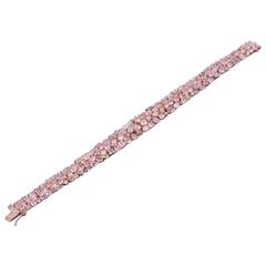 Magnificent Pink Diamond Rose Gold Bracelet at 1stDibs | pink diamond ...