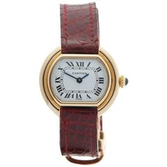 Cartier Ellipse 18 Karat Yellow Gold Ladies 670812363, 1990s