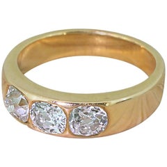 Victorian 1.40 Carat Old Cut Diamond Trilogy Ring, circa 1900