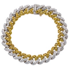 Gold Bracelet with Yellow Sapphires and Diamonds 3