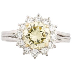 Tiffany & Co. Fancy Intense Yellow Diamond Ring in Platinum