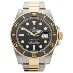Rolex Submariner Stainless Steel and 18 Karat Yellow Gold Gents 116613LN, 2012