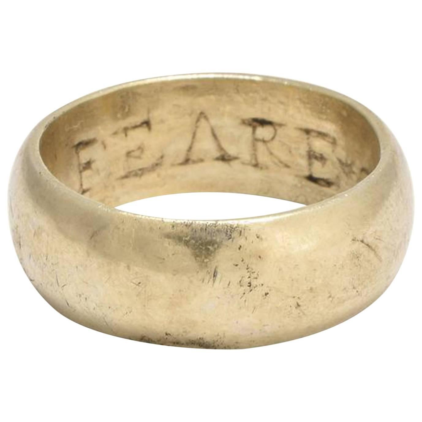 'Feare God' Poesy Ring