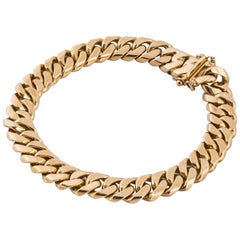 18 Karat Curb Link Bracelet 12