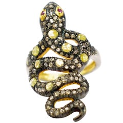 Antique Diamond Snake Ring