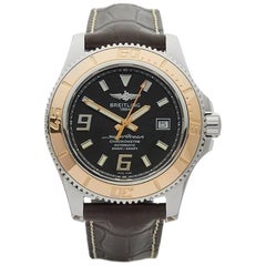 Breitling Superocean Duplicate Stainless Steel and 18 Karat Rose Gold Gents