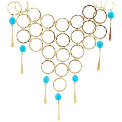 Robert Lee Morris Turquoise Bib Necklace 3