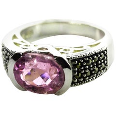 Pink Purple Kunzite Sterling Silver Ring 10
