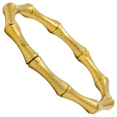 Gucci - Bracelet stretch en or jaune 18 carats et bambou