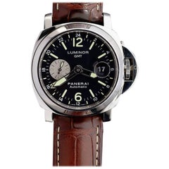 Panerai stainless steel Luminor GMT Automatic Wristwatch Ref PAM00088