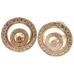 Chopard Happy Spirit Diamond Yellow Gold Earrings