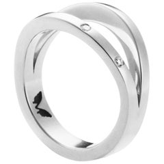 Lizunova Diamond White Gold Band Ring