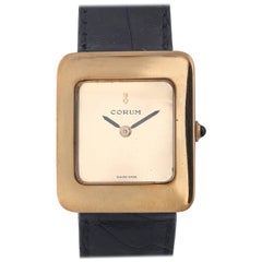 Corum Yellow Gold Unusual Rectangular Buckingham Manual Wind Wristwatch 2