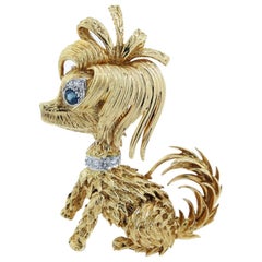 Kutchinsky Sapphire and Diamond Precious Pooch Brooch 3