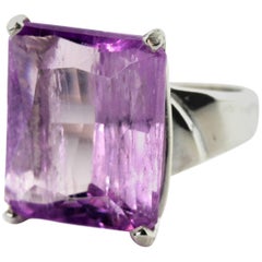 AJD Fascinating HUGE Natural Violet Purple 15.98Ct Kunzite Sterling Silver Ring