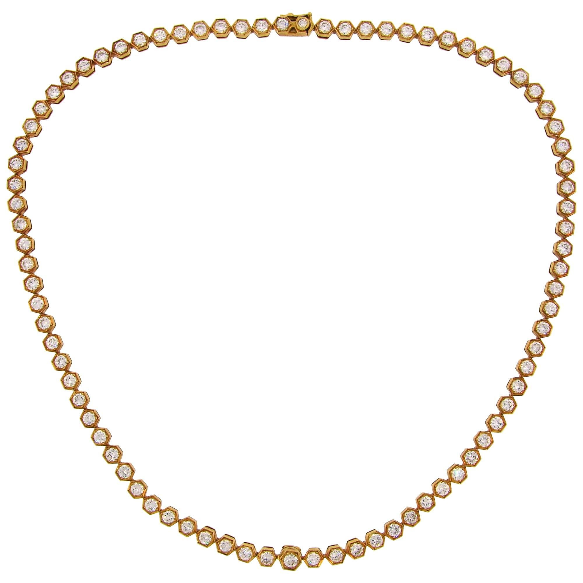 Van Cleef & Arpels Diamond Yellow Gold Necklace