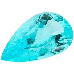 Gübelin Certified 5.47 Carat Paraiba Pear Shape Tourmaline