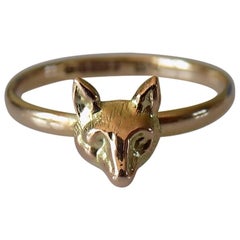 Antique Victorian Gold Fox Ring