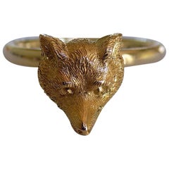Antique Victorian Gold Fox Ring