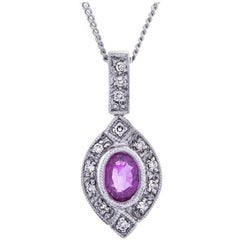 Vintage Ruby Diamond Necklace