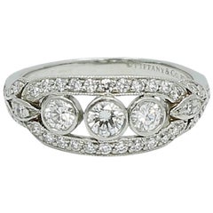 Tiffany & Co. .76 Carat Diamond Platinum Ring 2