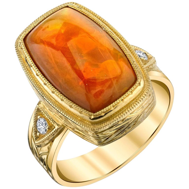Ethiopian Opal and Diamond Ring For Sale at 1stdibs Ethiopian Opal and Diamond Ring For Sale at 1stdibs