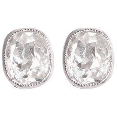 1.20 Carat Cushion Shape Diamond Stud Earrings 