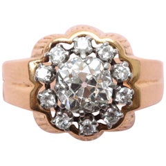 Henri Lesieur Art Deco Diamond Cluster Ring
