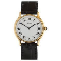 Cartier Yellow Gold Manual Wind Wristwatch, circa 1980s Cartier Yellow Gold Manual Wind Wristwatch, circa 1980s