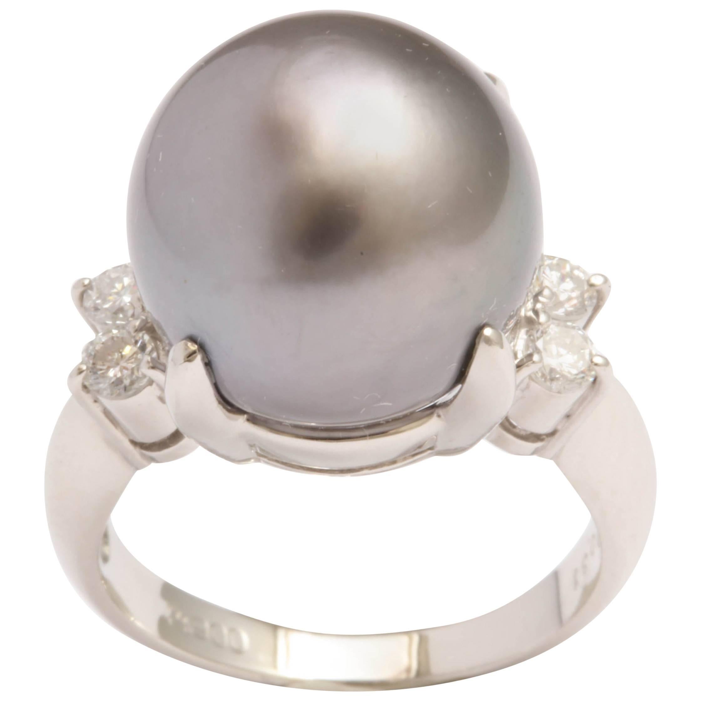 South Sea Pearl Diamond Ring For Sale