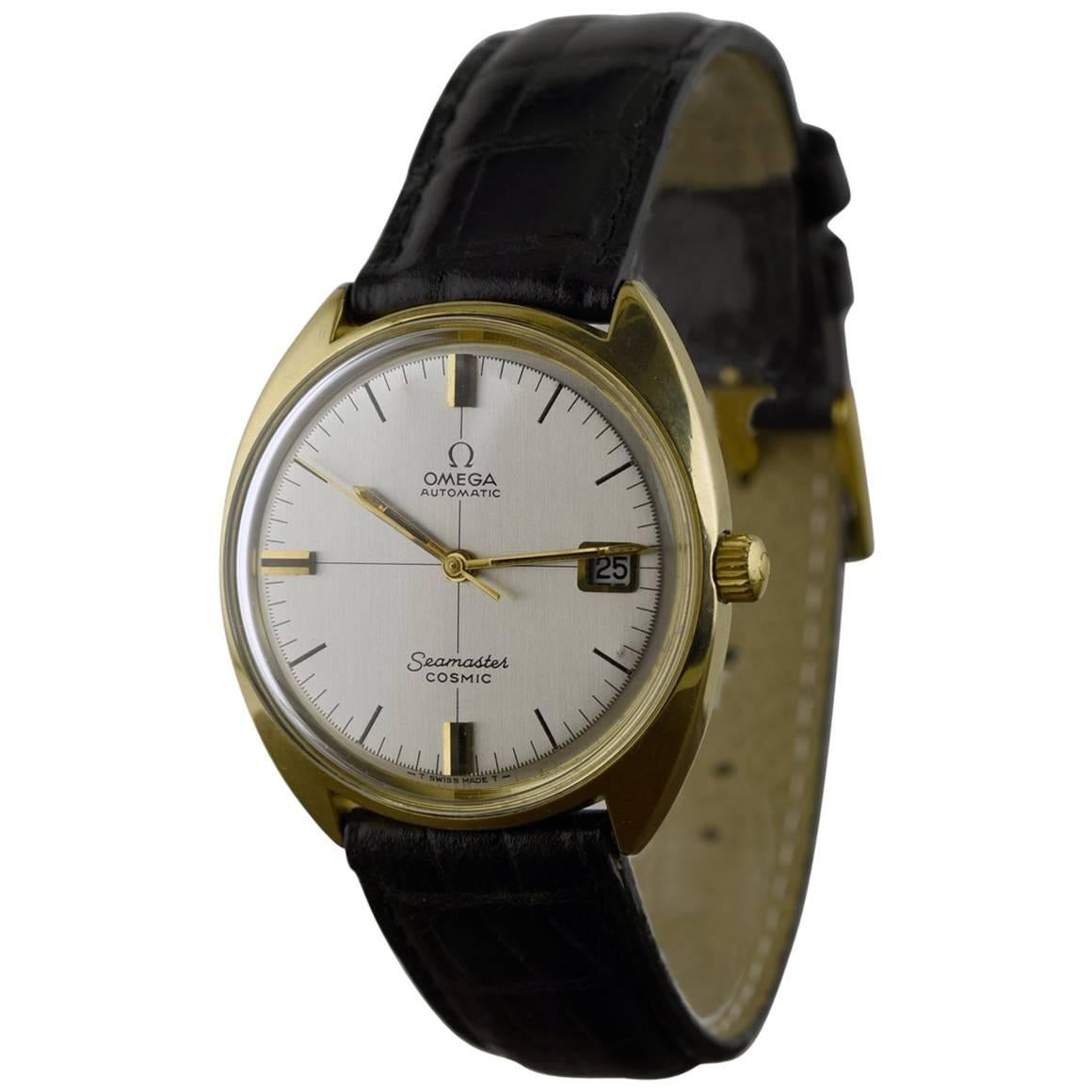 Omega Gold-Plated Stainless steel Cosmic Automatik Date wristwatch 1971 For Sale
