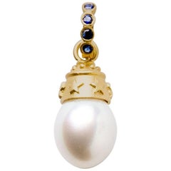 Pearl and Sapphire Pendant