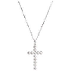 Bezel Set 0.84 Carat Diamond Cross